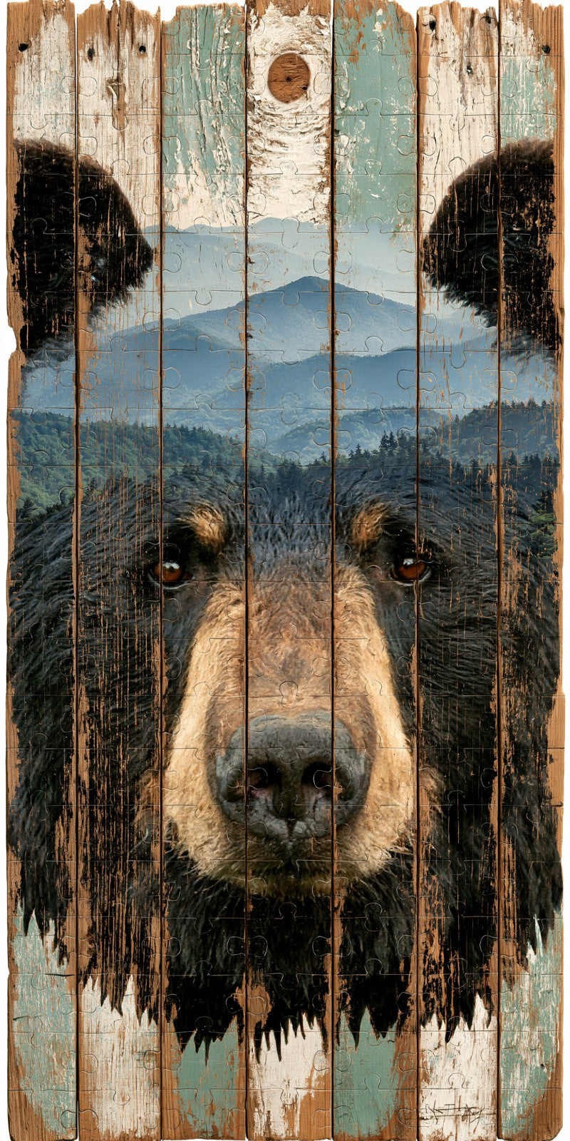 Barnwood Bear Earrings | FW441