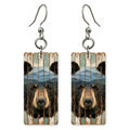 Barnwood Bear earrings