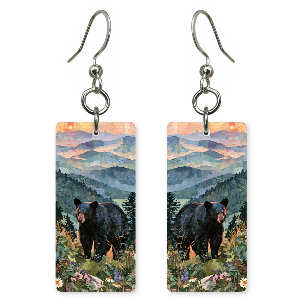 Wildflower Bear earrings
