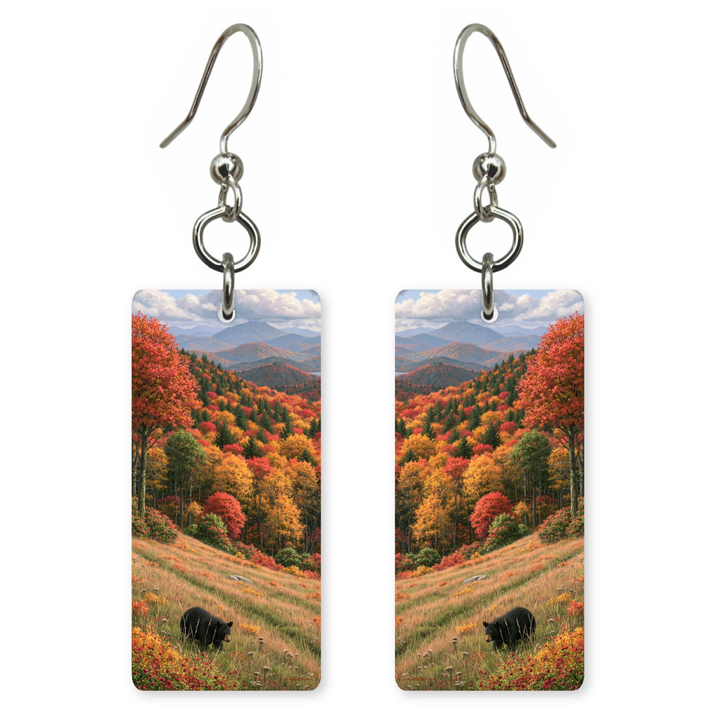 Autumn Meadow Bear earrings