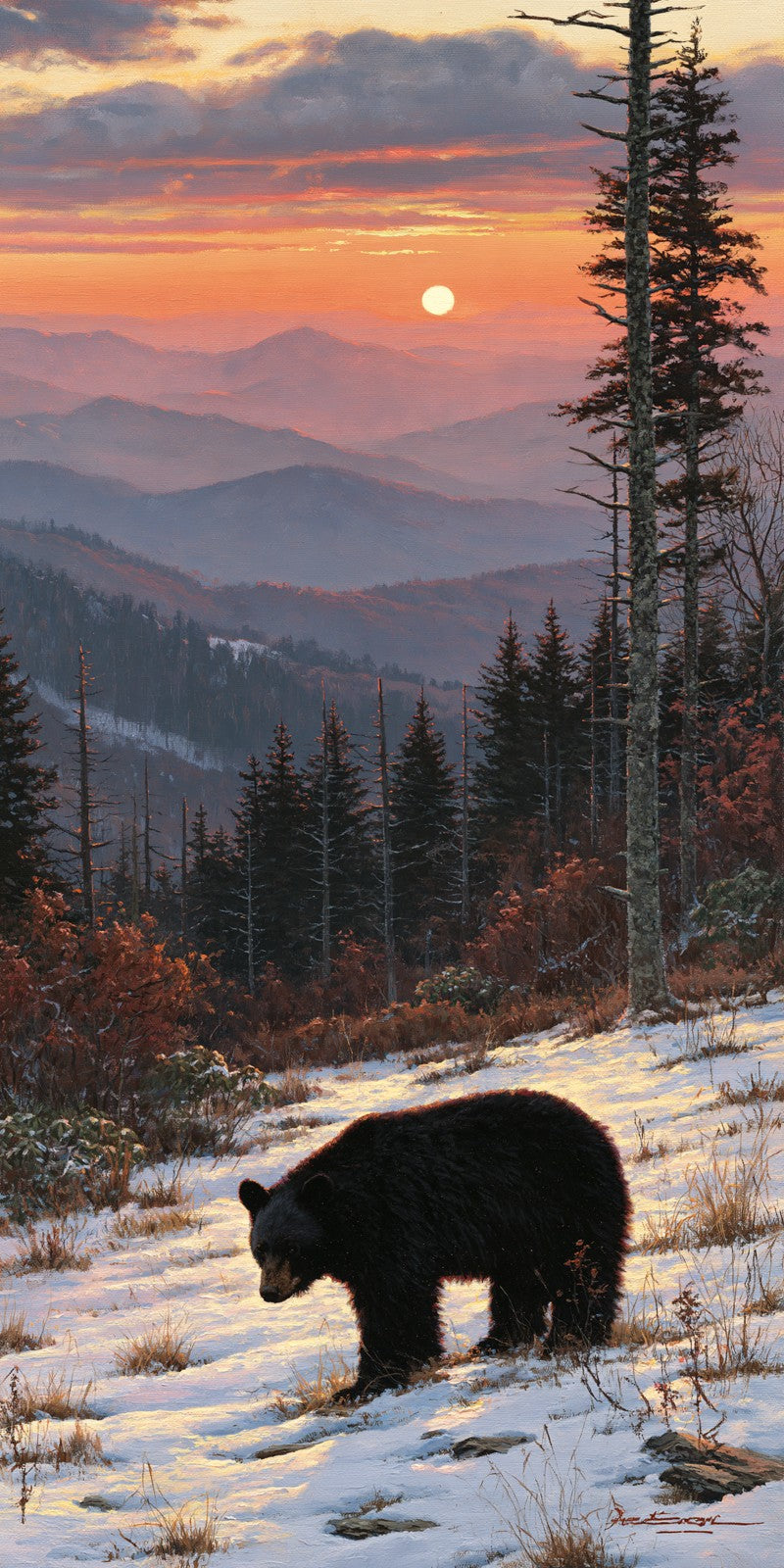 Sunset Snow Bear Earrings | FW449