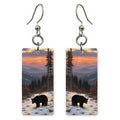 Sunset Snow Bear earrings