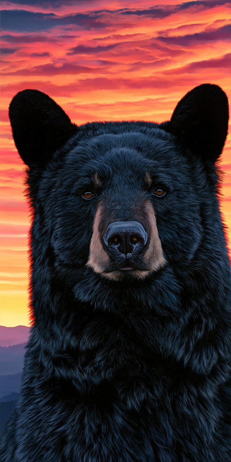Sunset Bear Portrait Earrings | FW459
