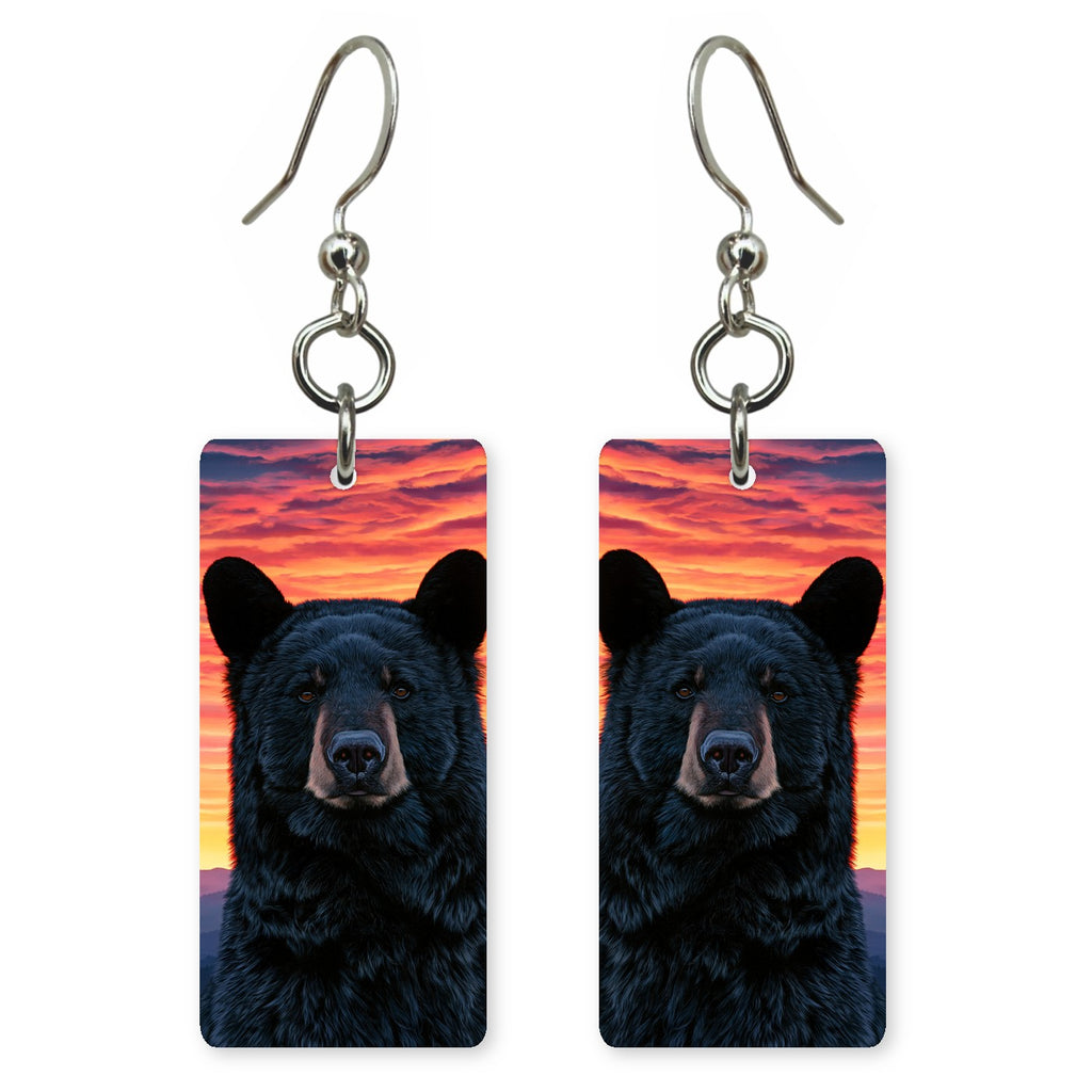 Sunset Bear Portrait earrings