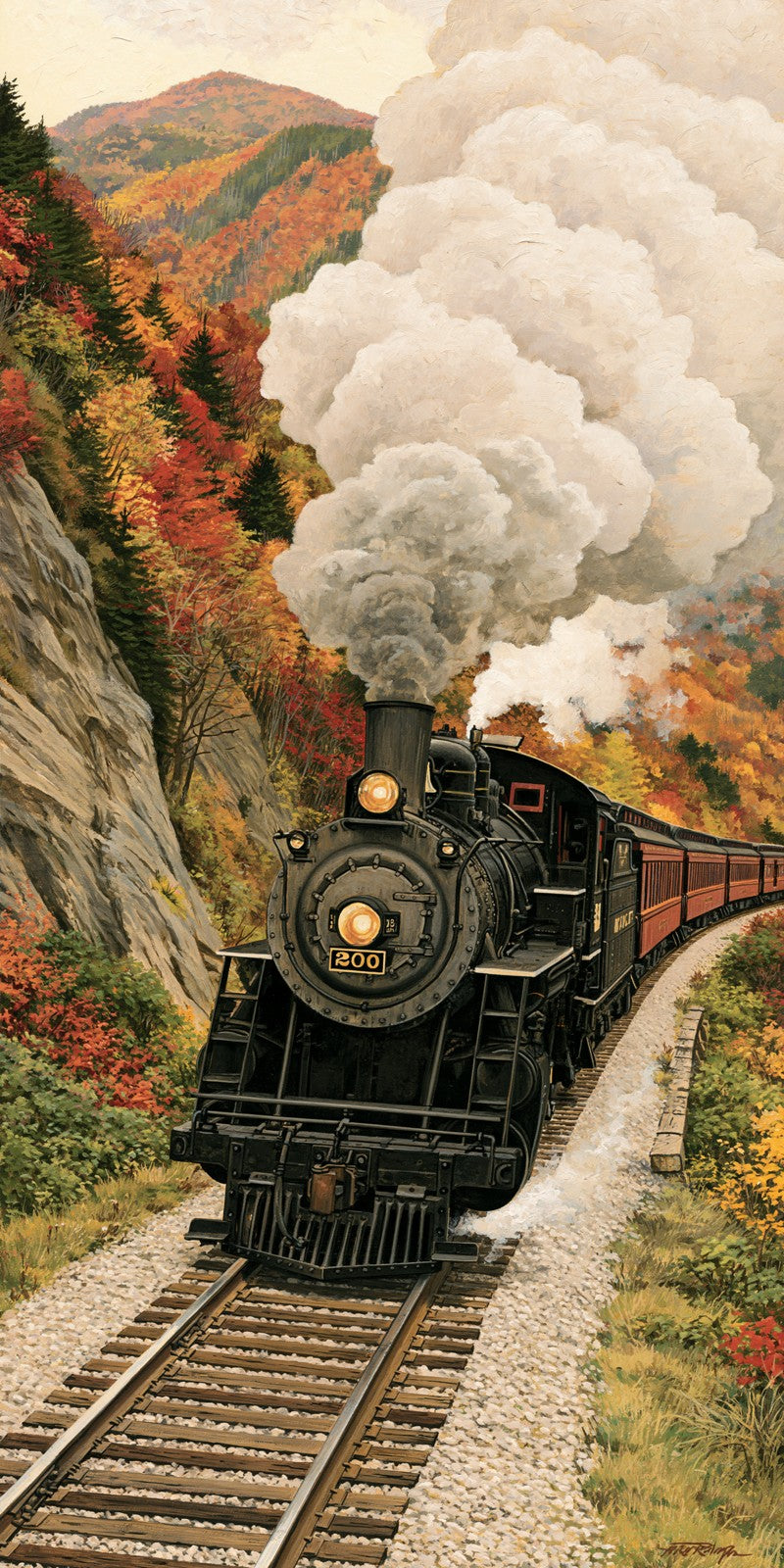Autumn Steam Train Earrings | FW463
