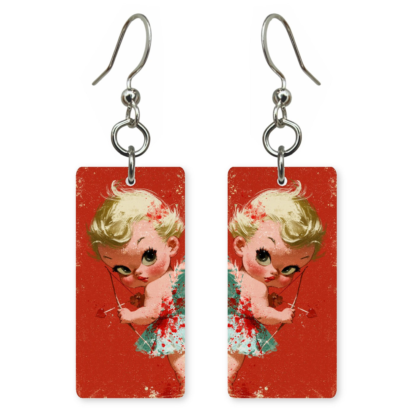 Crimson Cherub earrings
