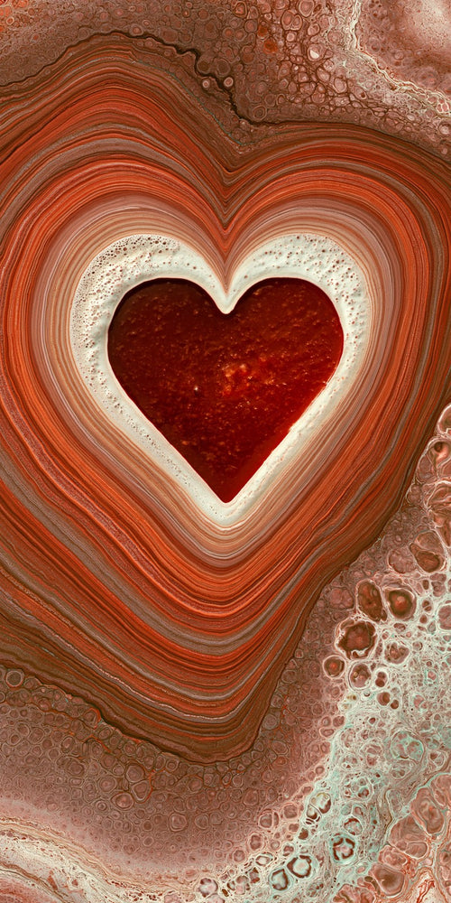 Agate Heart Earrings | FW633