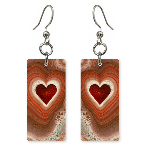 Agate Heart earrings