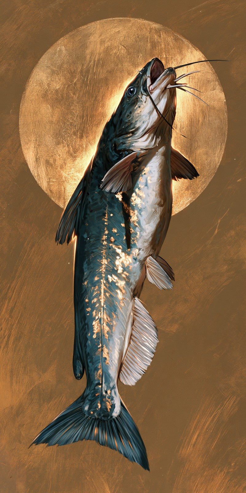 Moon Catfish Earrings | FW661