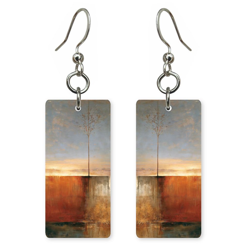 Minimal Tree Dusk earrings