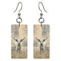 Linen Longhorn earrings