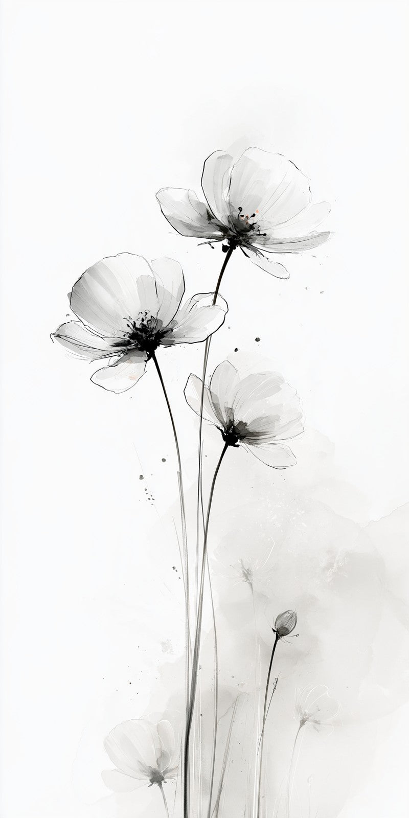 Ink Poppy Earrings | FW718