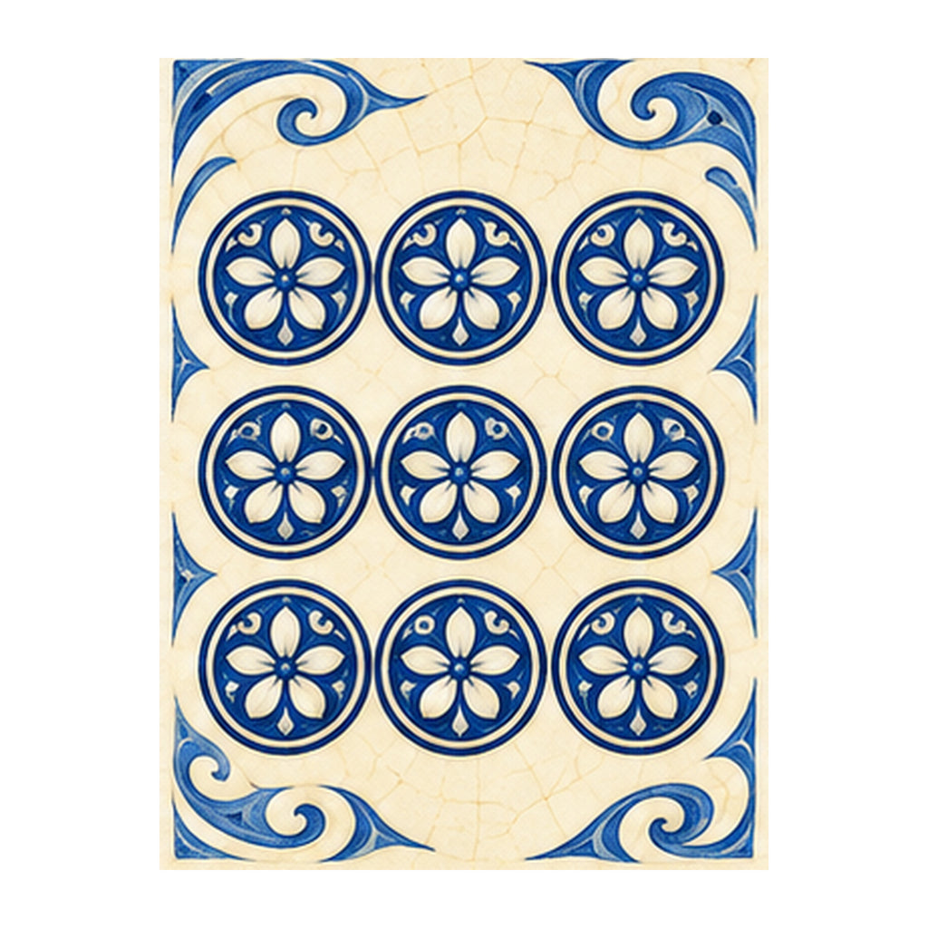 Pottery Wind Nine Dot Mahjong Earrings | FWMJ102 — artwork detail