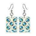 Tide Wind Five Dot Mahjong Earrings | FWMJ113 — earring pair