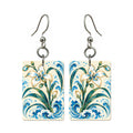 Tide Wind Orchid Mahjong Earrings | FWMJ123 — earring pair