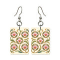 Nouveau Orchid Five Dot Mahjong Earrings | FWMJ125 — earring pair