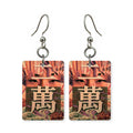 Two of Characters Mahjong Earrings | FWMJ12