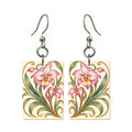 Nouveau Orchid Orchid Mahjong Earrings | FWMJ135 — earring pair