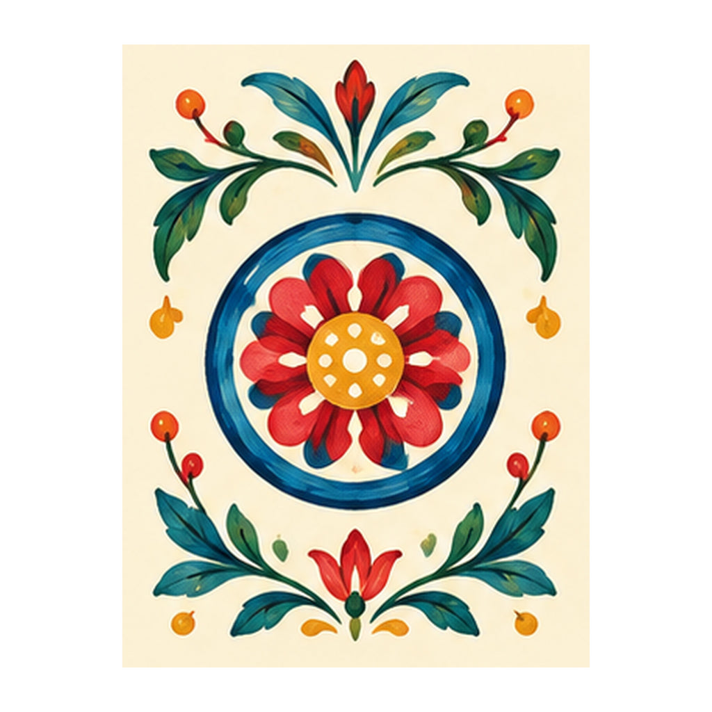Folk Luck One Dot Mahjong Earrings | FWMJ136 — artwork detail