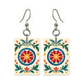 Folk Luck One Dot Mahjong Earrings | FWMJ136 — earring pair