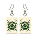 Ink Bamboo One Dot Mahjong Earrings | FWMJ148 — earring pair