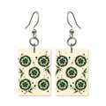 Ink Bamboo Five Dot Mahjong Earrings | FWMJ149 — earring pair