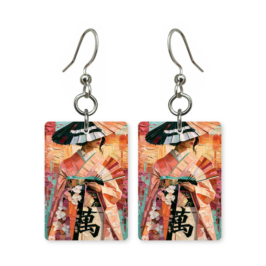 Kimono Crak Mahjong Earrings | FWMJ14