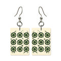 Ink Bamboo Nine Dot Mahjong Earrings | FWMJ150 — earring pair