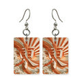 Rising Sun Character Mahjong Earrings | FWMJ15