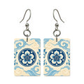 Paper Wind One Dot Mahjong Earrings | FWMJ160 — earring pair