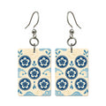 Paper Wind Five Dot Mahjong Earrings | FWMJ161 — earring pair