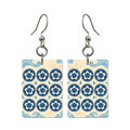 Paper Wind Nine Dot Mahjong Earrings | FWMJ162 — earring pair