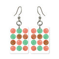 Red and Green Dots Mahjong Earrings | FWMJ17