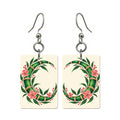 Bamboo Crescent Mahjong earrings, pair mockup