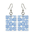 Porcelain Dot Field Mahjong Earrings | FWMJ18