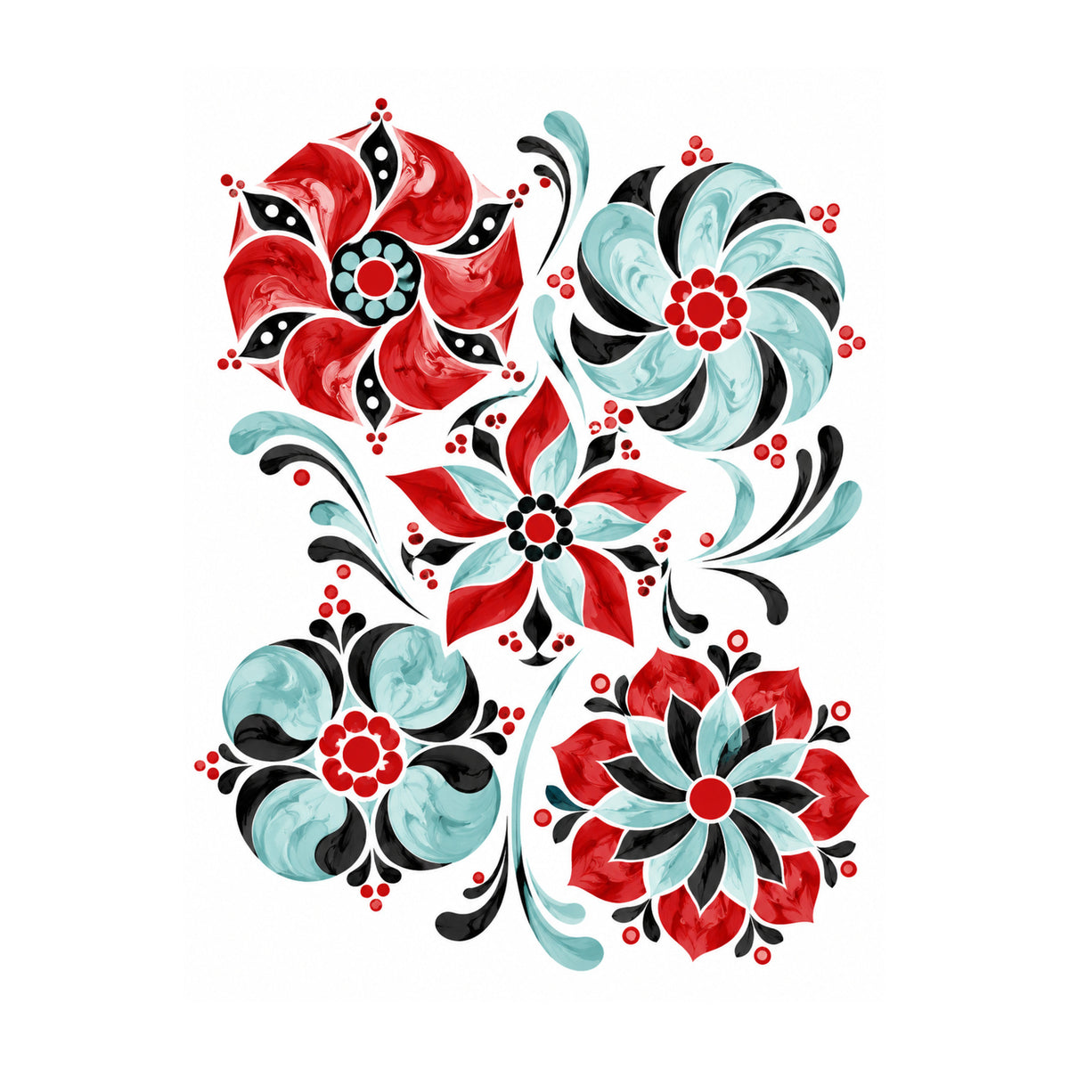 Tumbling Rosettes Mahjong artwork