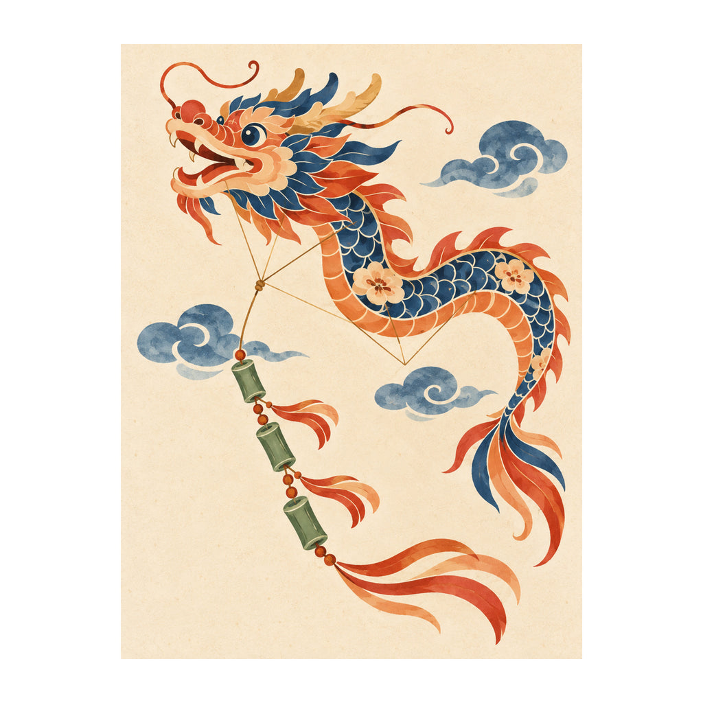 Dragon Kite Mahjong artwork
