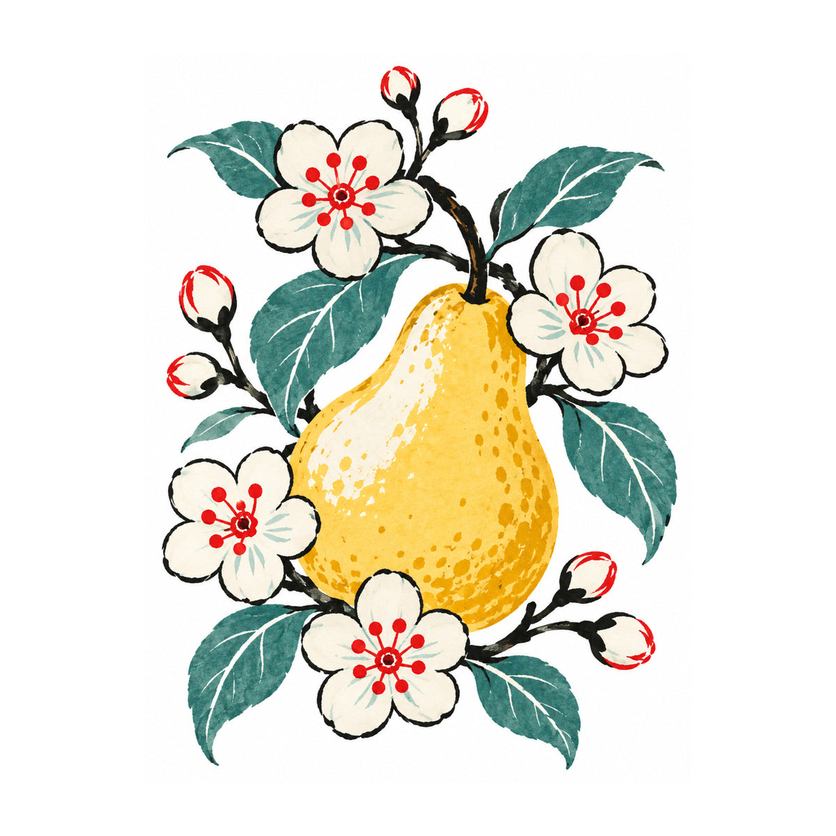 Pear Blossom Mahjong artwork