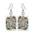 Celebration Spiral Mahjong earrings, pair mockup