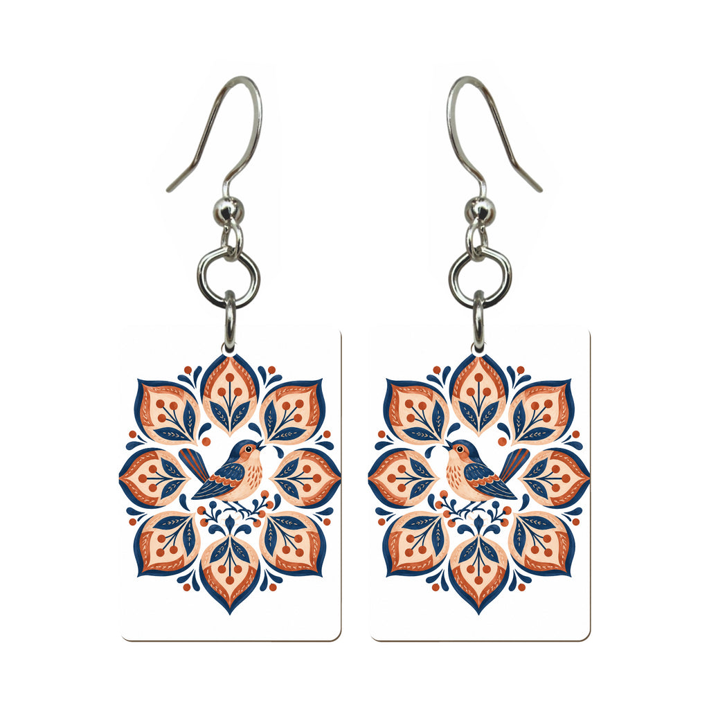Lotus Octave Mahjong earrings, pair mockup