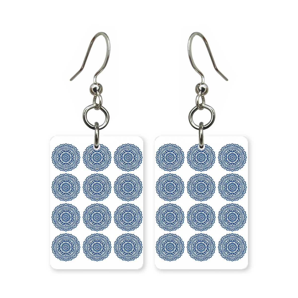 Blue Circle Suit Mahjong Earrings | FWMJ19
