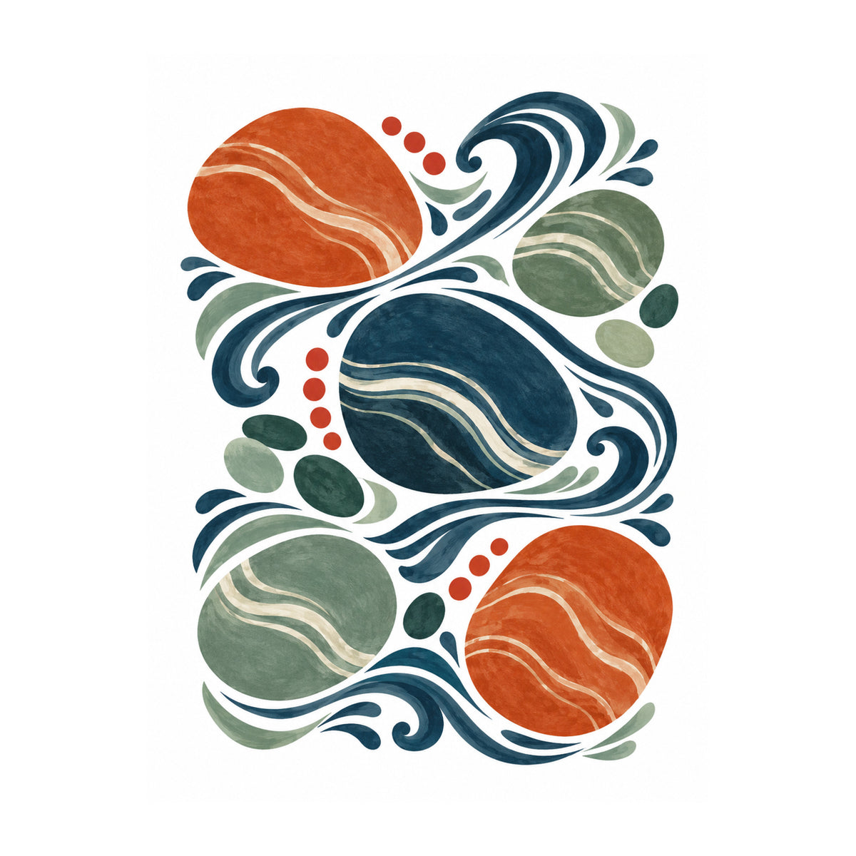 Wave Pebbles Mahjong artwork