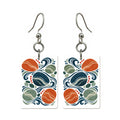 Wave Pebbles Mahjong earrings, pair mockup