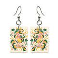 Dragon Candy Mahjong earrings, pair mockup