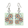 Rosette Orbitals Mahjong earrings, pair mockup