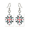Moon Crossroads Mahjong earrings, pair mockup