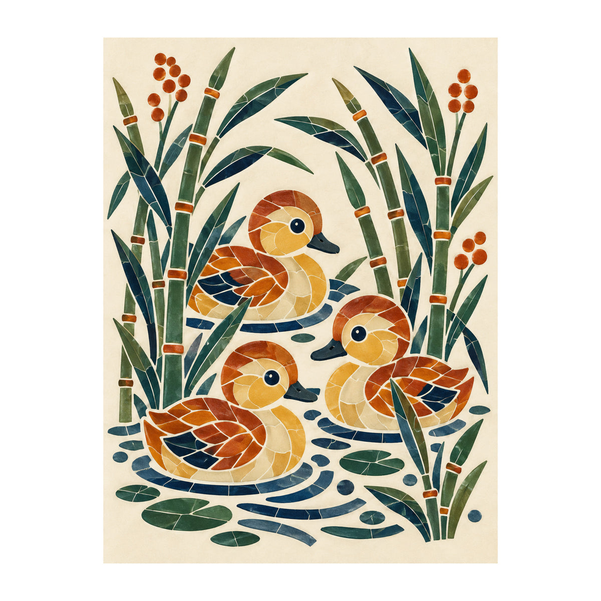 Duckling Reeds Mahjong artwork