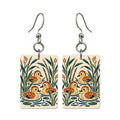 Duckling Reeds Mahjong earrings, pair mockup