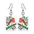 Robin Winter Mahjong earrings, pair mockup