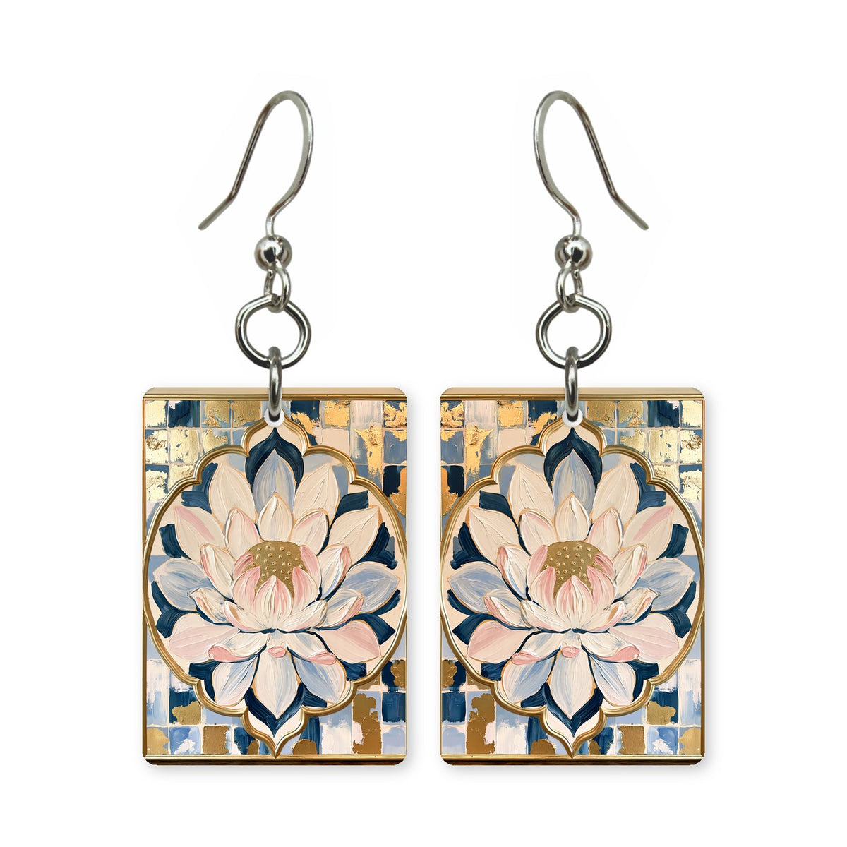 Lotus Medallion Dot Mahjong Earrings | FWMJ20